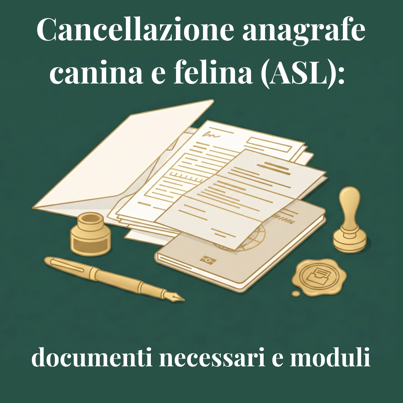 Cancellazione anagrafe canina e felina (ASL): documenti necessari e moduli