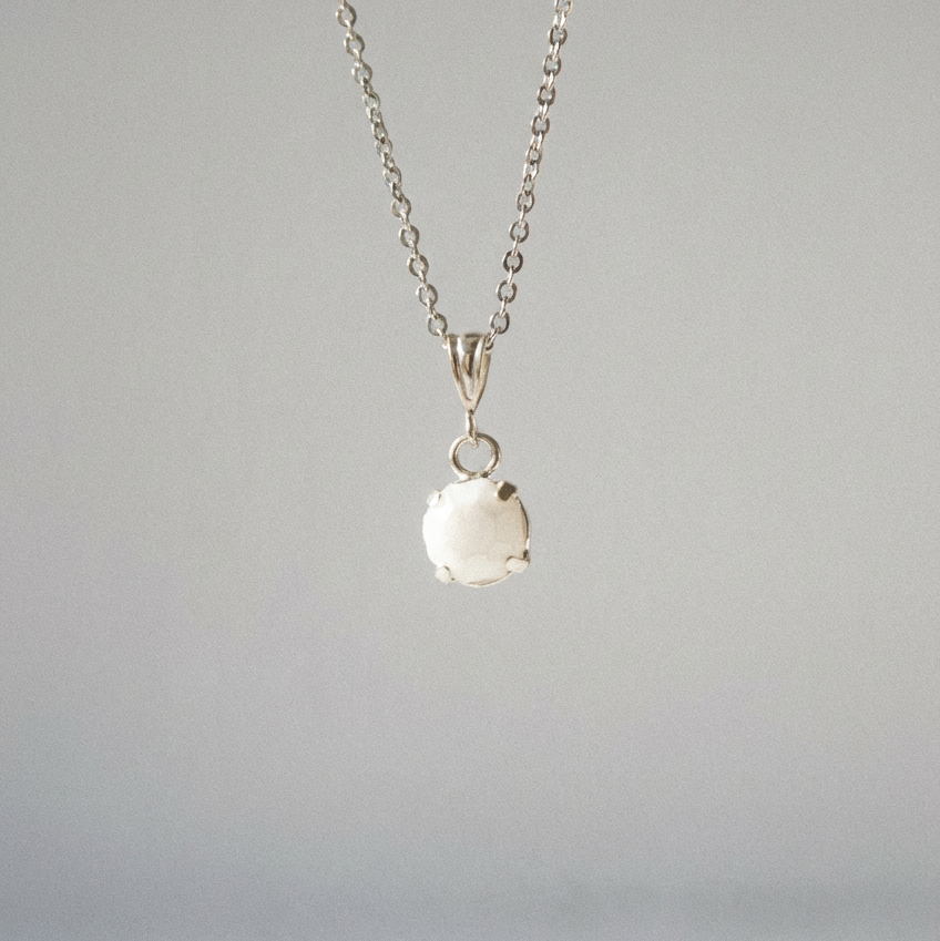 Collana Aeternus Cabochon - argento