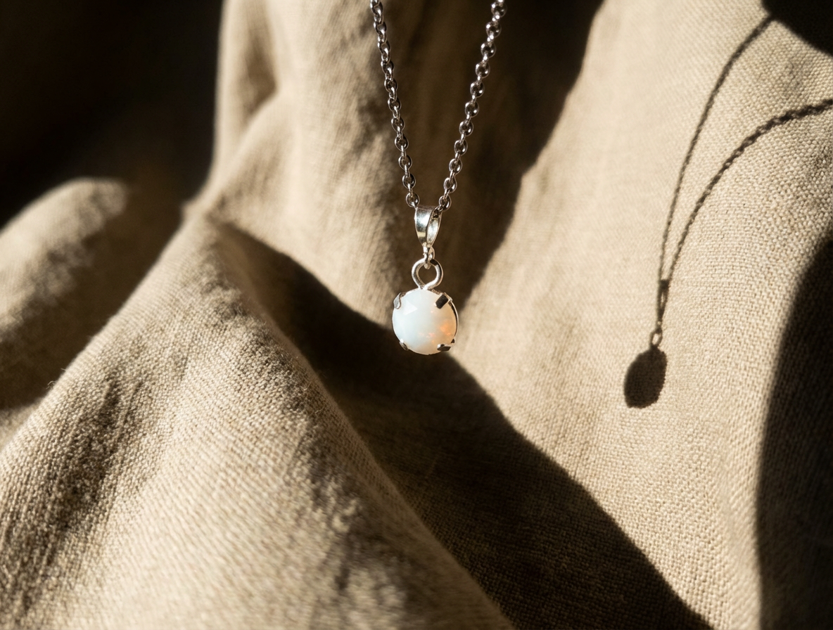 Collana Essence Cabochon - argento