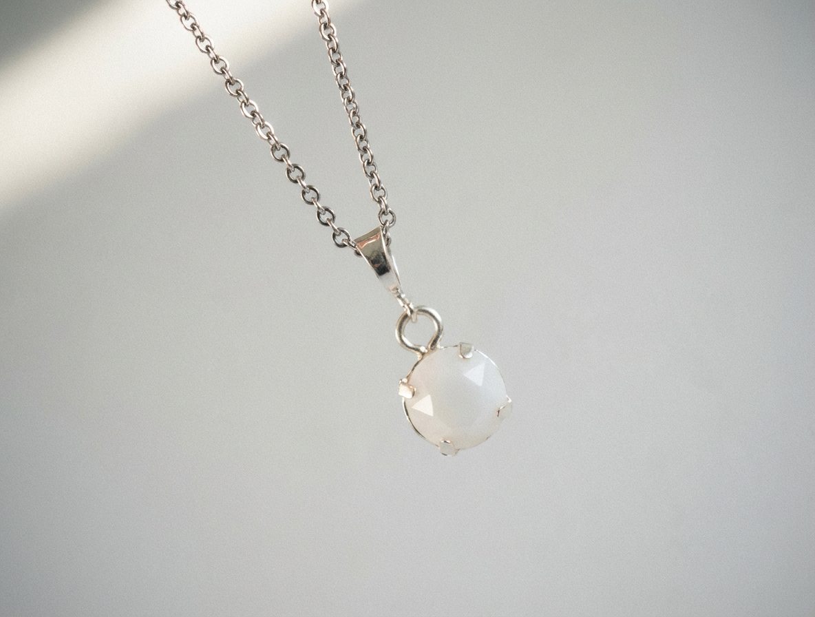 Collana Essence Cabochon - argento